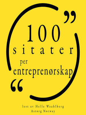 cover image of 100 tilbud for entreprenørskap